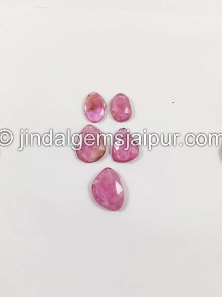 Rubellite Rose Cut Slices